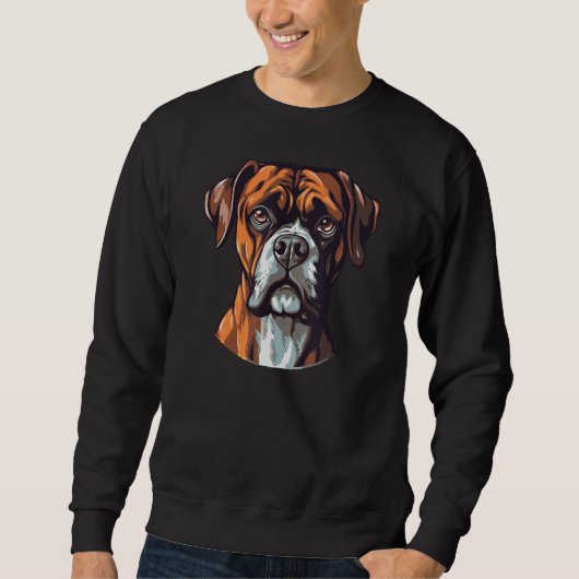 Boxer Dog Cute Breed  Pet Boxer Dog Trui (Voorkant)