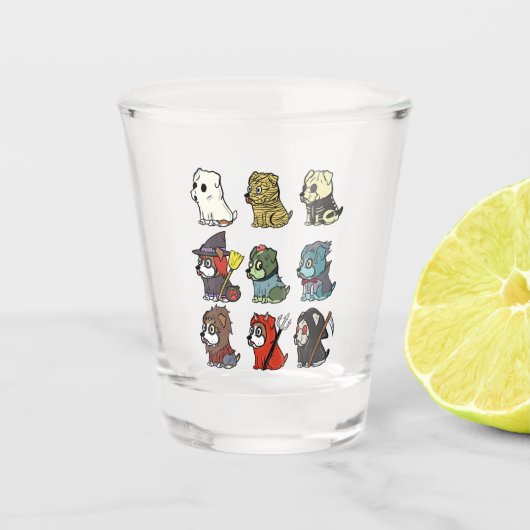 Boxer Dog Cute Shot Glass Giften Shot Glas (Voorkant)