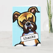 Boxer Dog Dank u Bedankkaart (Voorkant)