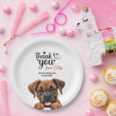 Boxer Dog Dank u Papieren Bordje (Feest)