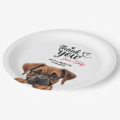 Boxer Dog Dank u Papieren Bordje (Gekanteld)