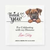 Boxer Dog Dank u Servet (Voorkant)