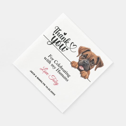 Boxer Dog Dank u Servet (Hoek)