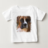 Boxer Dog Design Baby T-Shirt (Voorkant)
