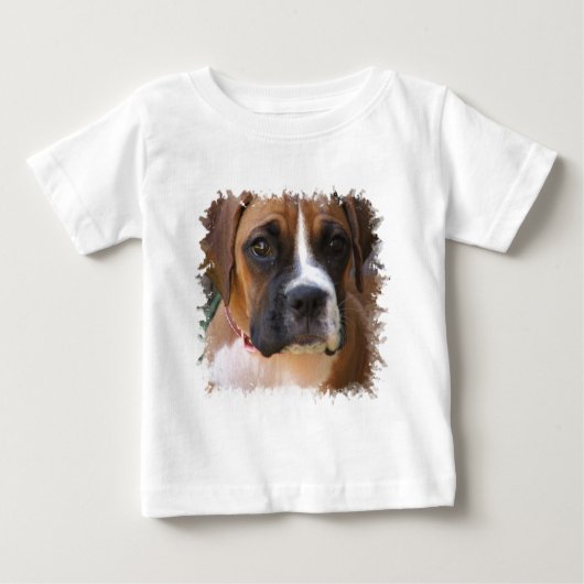Boxer Dog Design Baby T-Shirt (Voorkant)