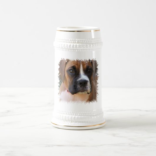 Boxer Dog Design Beer Stein Bierpul (Center)