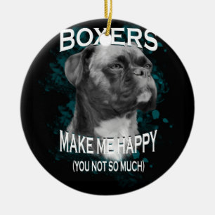 Boxer Dog Dierenvrienden Art Text Keramisch Ornament