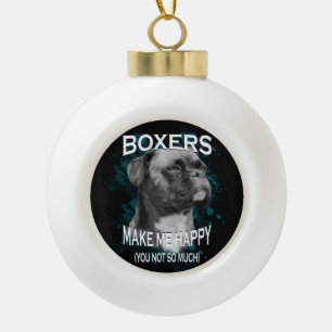 Boxer Dog Dierenvrienden Art Text Keramische Bal Ornament
