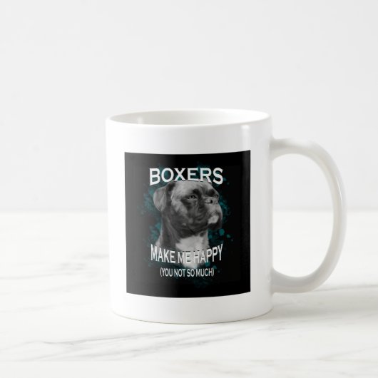 Boxer Dog Dierenvrienden Art Text Koffiemok (Rechts)