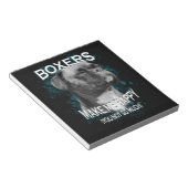 Boxer Dog Dierenvrienden Art Text Notitieblok (Schuin)