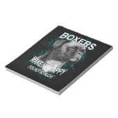 Boxer Dog Dierenvrienden Art Text Notitieblok (Linkerzijde)