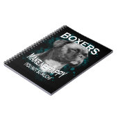 Boxer Dog Dierenvrienden Art Text Notitieboek (Linkerzijde)