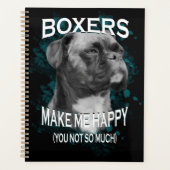 Boxer Dog Dierenvrienden Art Text Planner (Voorkant)
