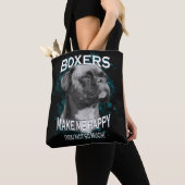 Boxer Dog Dierenvrienden Art Text Tote Bag (Dichtbij)