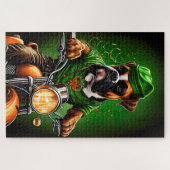 Boxer Dog Driving Bike St. Patrick's Day Legpuzzel (Horizontaal)