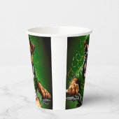 Boxer Dog Driving Bike St. Patrick's Day Papieren Bekers (Links)