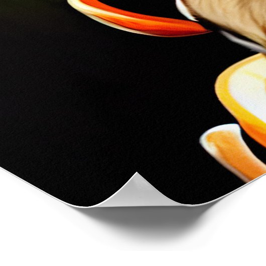 Boxer Dog Driving Bike St. Patrick's Day Poster (Hoek)