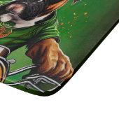 Boxer Dog Driving Bike St. Patrick's Day Snijplank (Hoek)