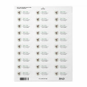 Boxer Dog Eucalyptus Leaf Wreath Etiket (Full Sheet)
