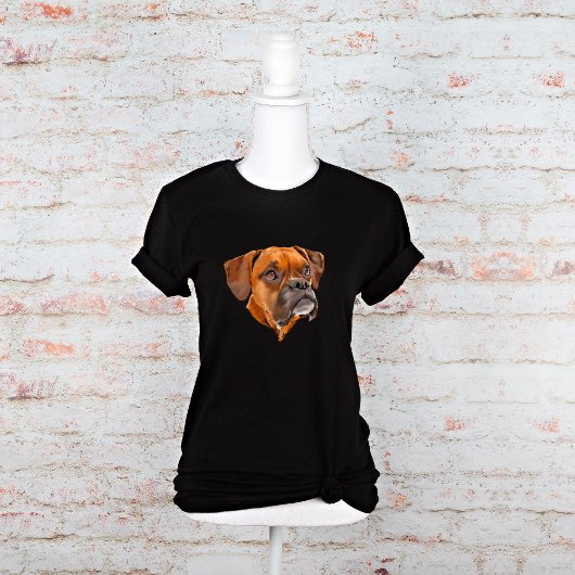 Boxer Dog Face Graphic T-shirt