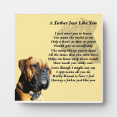 Boxer Dog Father Poem Plaque Fotoplaat (Voorkant)