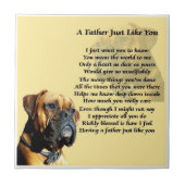 Boxer Dog Father Poem Tile Tegeltje (Voorkant)