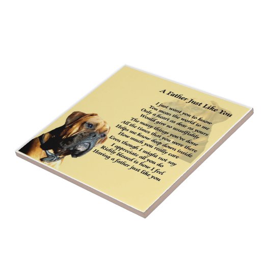 Boxer Dog Father Poem Tile Tegeltje (Zijkant)