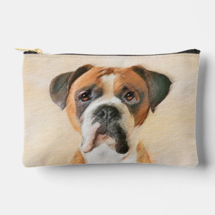 Boxer Dog Fawn Schilderij Uncropped Ear Schattigee Etui