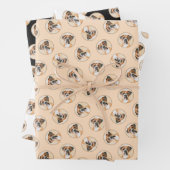 Boxer Dog Fawn Schilderij Uncropped Ear Schattigee Inpakpapier Vel (In situ)