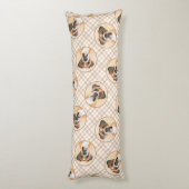 Boxer Dog Fawn Schilderij Uncropped Ear Schattigee Lichaamskussen (Achterkant (Verticaal))