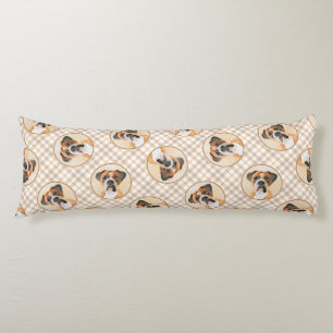 Boxer Dog Fawn Schilderij Uncropped Ear Schattigee Lichaamskussen