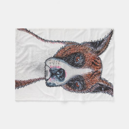 Boxer dog fleece blanket deken (Voorkant (Horizontaal))