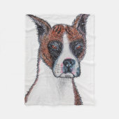Boxer dog fleece blanket deken (Voorkant)