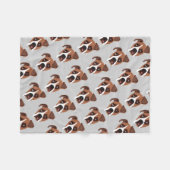Boxer Dog Fleece Blanket, klein (Voorkant (Horizontaal))
