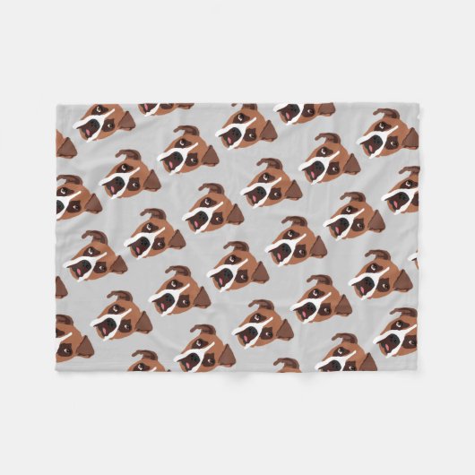 Boxer Dog Fleece Blanket, klein (Voorkant (Horizontaal))