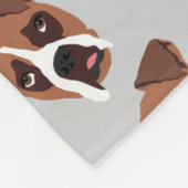 Boxer Dog Fleece Blanket, klein (Hoek)