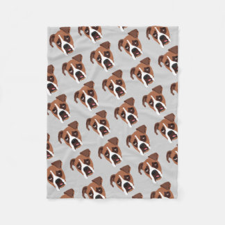 Boxer Dog Fleece Blanket, klein