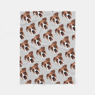 Boxer Dog Fleece Blanket, klein Deken