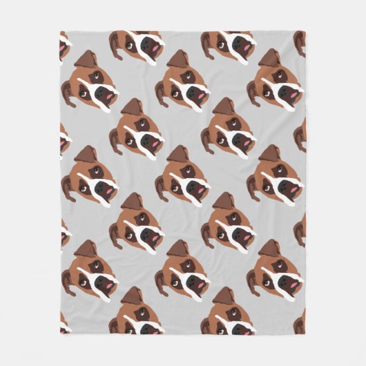 Boxer Dog Fleece Blanket, medium (Voorkant)