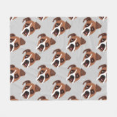 Boxer Dog Fleece Blanket, medium (Voorkant (Horizontaal))