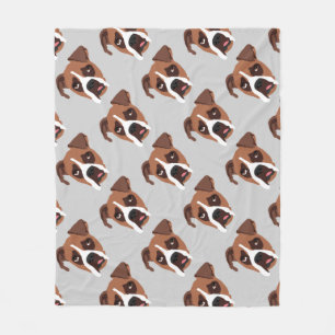 Boxer Dog Fleece Blanket, medium Deken