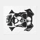 Boxer Dog Fleece Deken (Voorkant (Horizontaal))