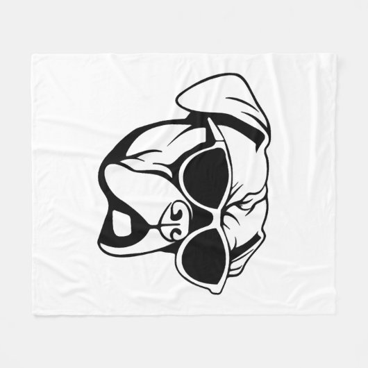 Boxer Dog Fleece Deken (Voorkant (Horizontaal))