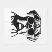 Boxer Dog Fleece Deken (Voorkant (Horizontaal))