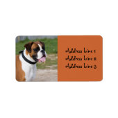 Boxer Dog-fotolabel Etiket (Voorkant)