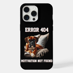Boxer Dog Fout 404 Motivatie niet gevonden iPhone 15 Pro Max Case
