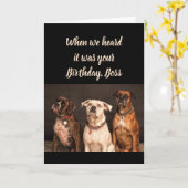 Boxer Dog Fun, Humor van ons allemaal Kaart (Gele Bloem)