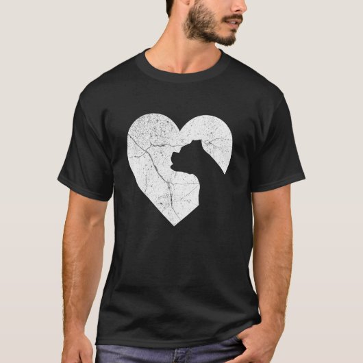 Boxer Dog Funny Heart Valentine's Day Dog Dad Mom T-shirt (Voorkant)