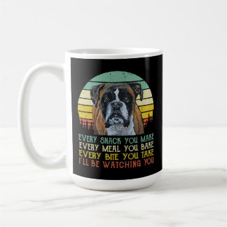 Boxer Dog Funny Mam Pap Elke snack die je maakt ko Koffiemok