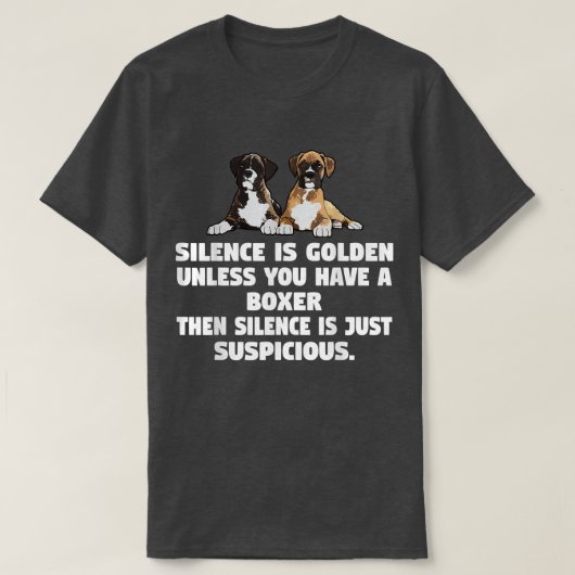 Boxer Dog Funny T Shirt Copy (Design voorkant)